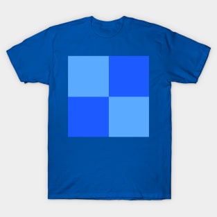 Blue Checkerboard Pattern T-Shirt